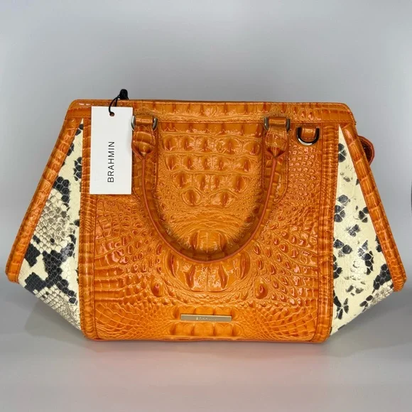 Brahmin Arden Satchel Marmalade Wynette Shoulder Bag Authentic Brand New Rare - Picture 2 of 10